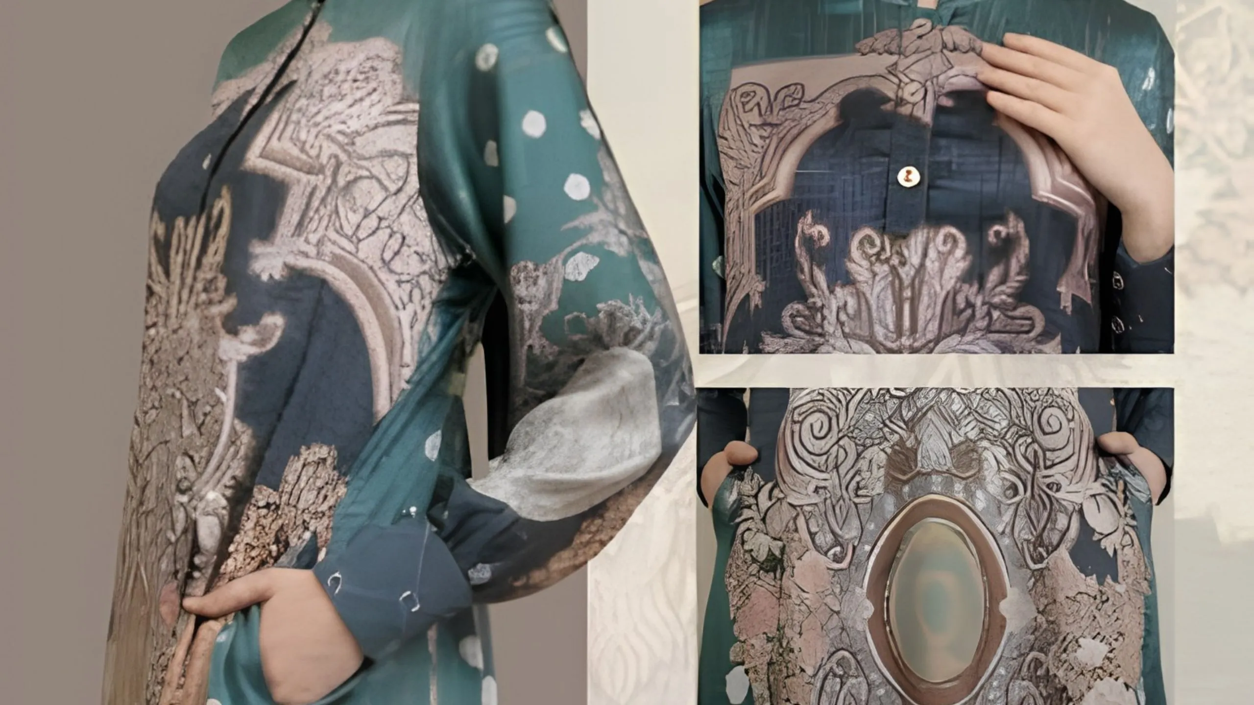 Inspirasi Padu Padan Gamis Bermotif Mawar